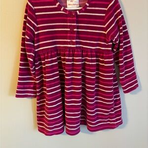 Hanna Andersson Pink Striped Kids Casual Dress